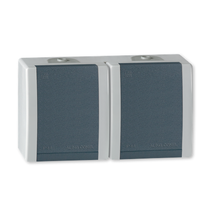 POWER OG PRIKLJUČNICA, DUPLA SIVA POLIKARBONAT