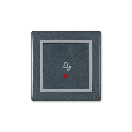 Taster sklopka za zvono sa indikacijom, 10A, siva-grafit